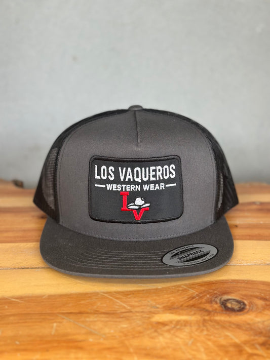 Los Vaqueros LV Plate Patch Snapback Grey/Black