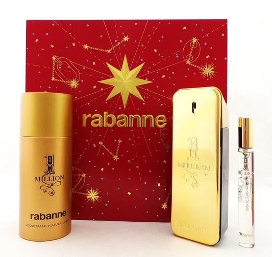 Paco Rabanne 1 Million Gift Set Man Eau de Toilette Natural Spray 3.4 OZ