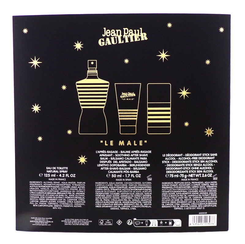 Jean Paul Gaultier Le Male Gift Set Man Eau de Toilette Spray 4.2 OZ