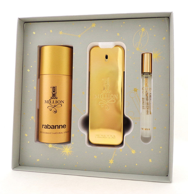 Paco Rabanne 1 Million Gift Set Man Eau de Toilette Natural Spray 3.4 OZ