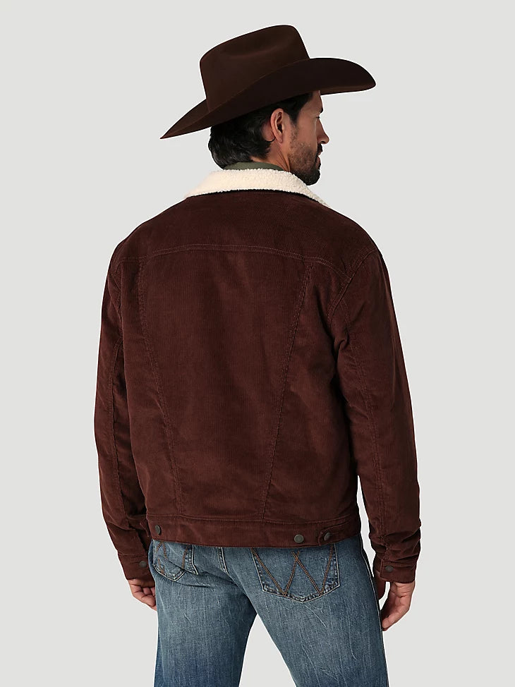 Men's Wrangler® Corduroy Jacket - Sherpa Lined In Potting Soil