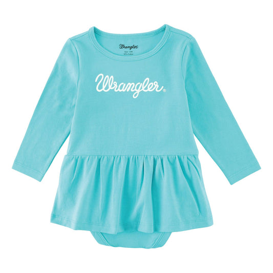 Wrangler® Baby Girl Bodysuit With Skirt Teal
