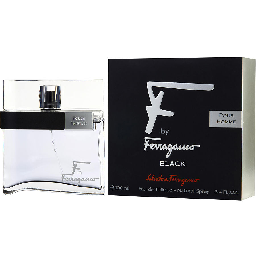 F By Ferragamo Pour Homme Black Man Eau de Toilette Natural Spray 3.4 OZ