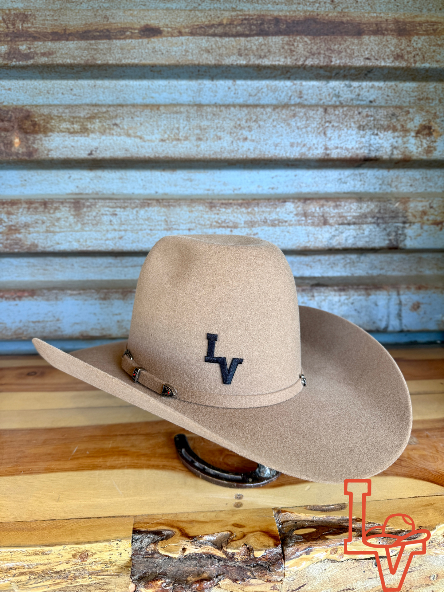 Los Vaqueros Wool Felt Hat Open Regular Crown Pecan
