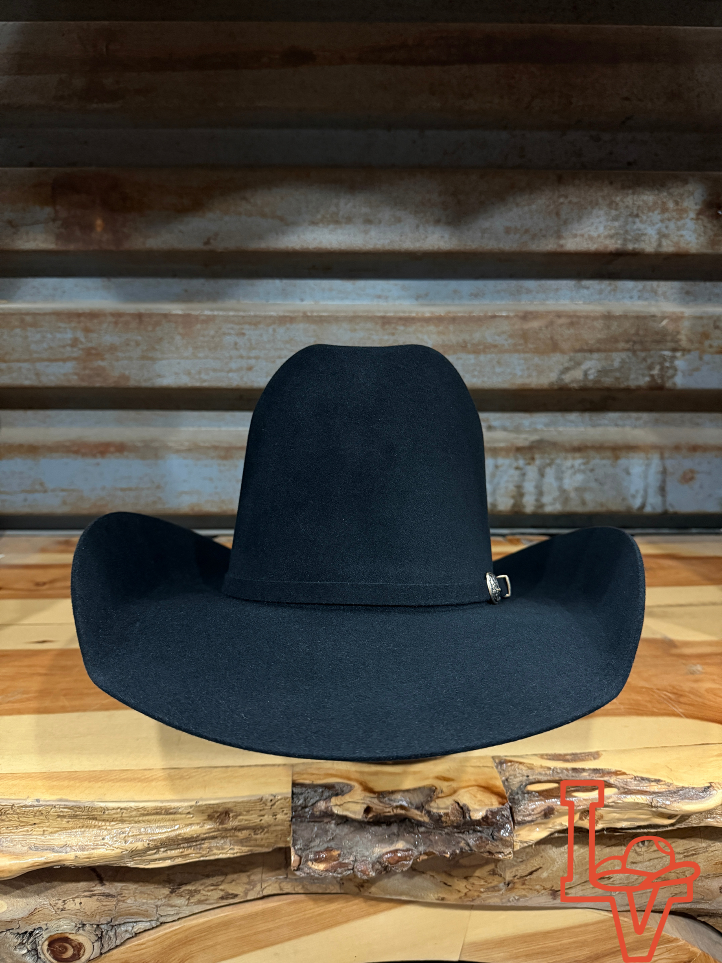 Laredo Rabbit Felt Hat Open Tall Crown Black