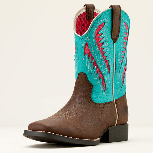 RICH CLAY|TURQUOISE FLORAL EMBOSS