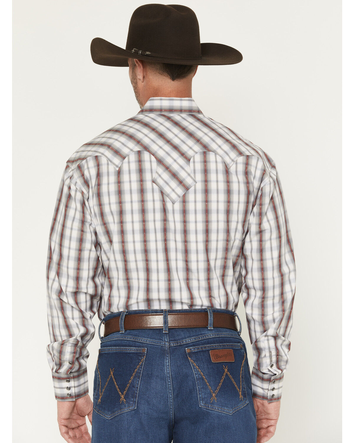 Stetson Men's Long Sleeve Gray Vintage Dobby Western Shirt