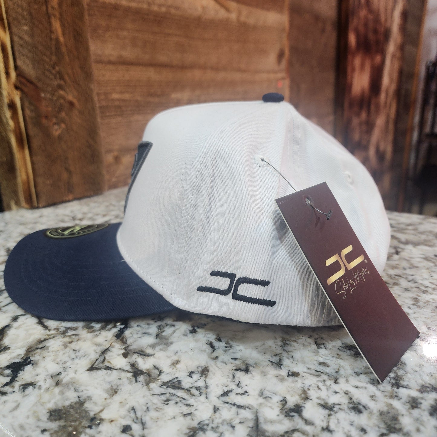 JC Hats Cohete Curved Snapback  White/Blue