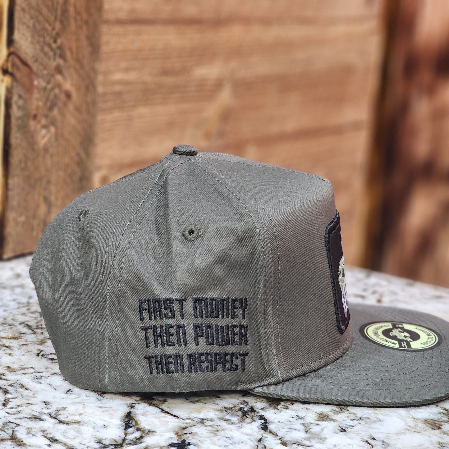 JC Hats Money Power Respect Snapback Green Olive