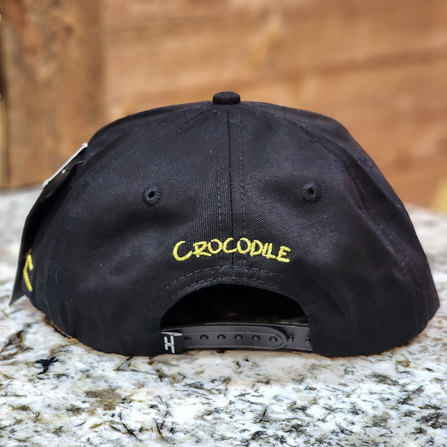 JC Hats Crocodile Snapback Black/Gold