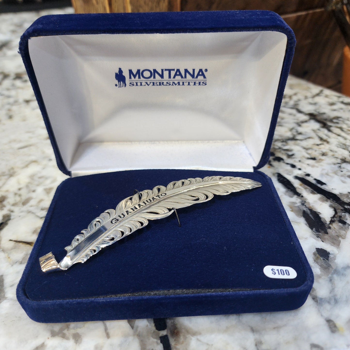 Montana Silversmiths Antiqued Trophy GUANAJUATO Hat Feather