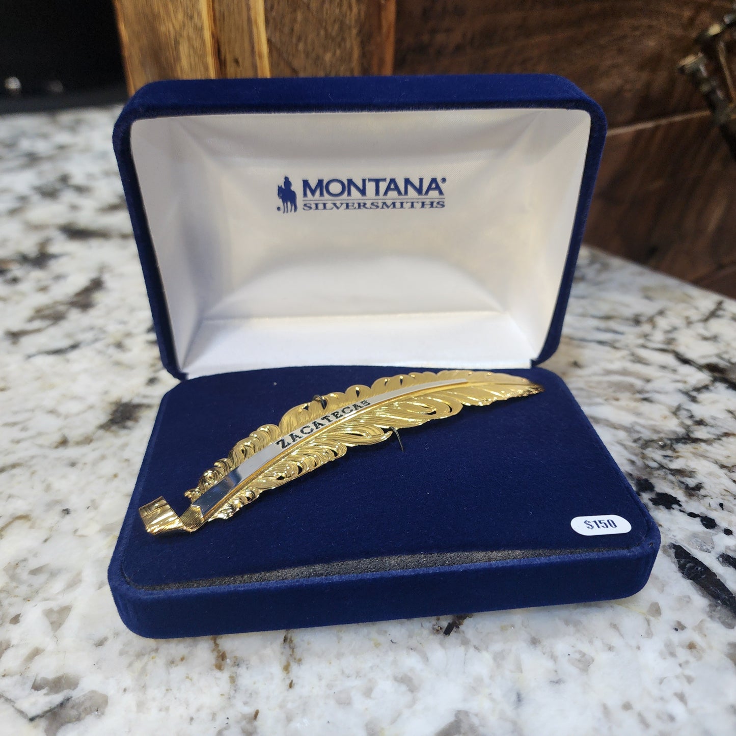 Montana Silversmiths Golden Trophy ZACATECAS Hat Feather