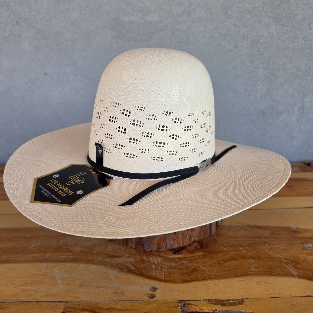 Los Vaqueros Straw Hat Open Regular Crown Bangora Conley Snow White