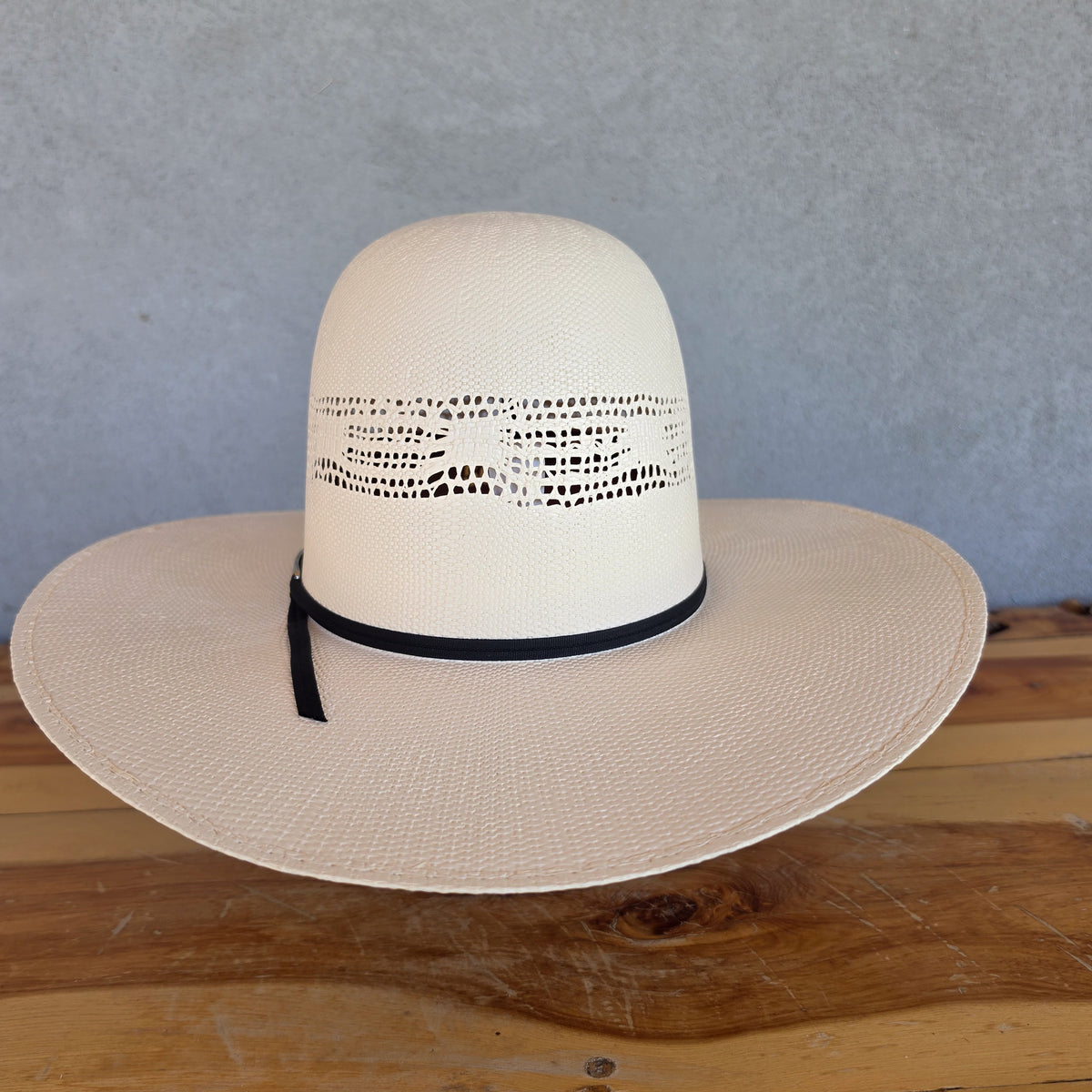 Los Vaqueros Straw Hat Open Regular Crown Bangora Original Snow White
