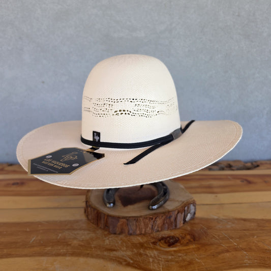 Los Vaqueros Kids Straw Hat Open Regular Crown Bangora Original Snow White