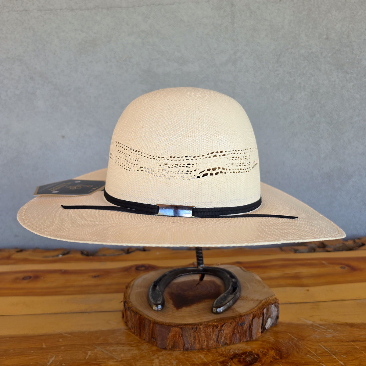 Los Vaqueros Kids Straw Hat Open Regular Crown Bangora Original Snow White