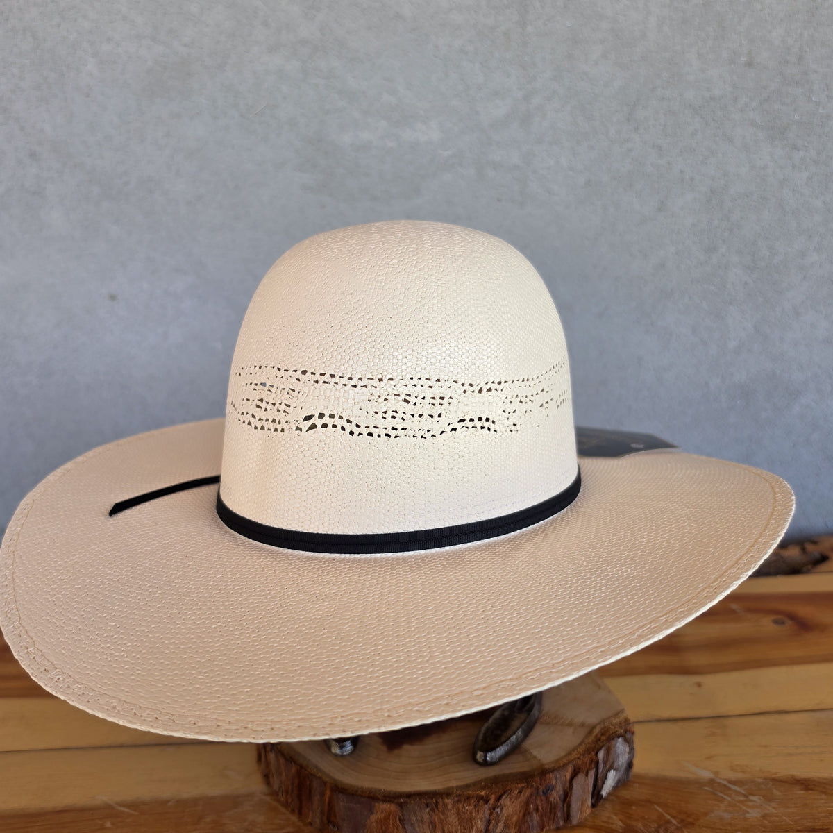 Los Vaqueros Kids Straw Hat Open Regular Crown Bangora Original Snow White
