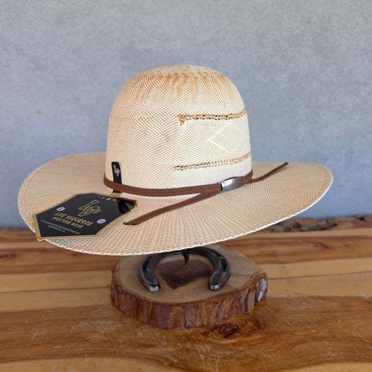 Los Vaqueros Kids Straw Hat Open Regular Crown Bangora Navajo Tan Copper