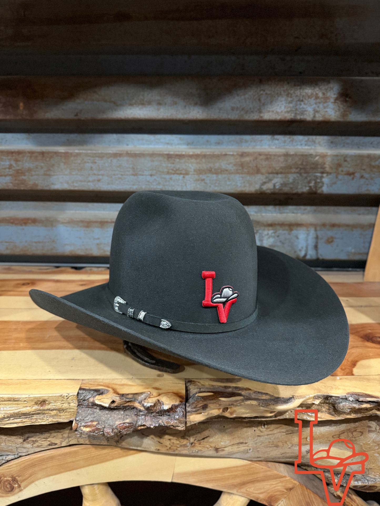 Resistol 30x Black Hills Cowboy Hat Fur Felt Hat Regular Crown Gunmetal