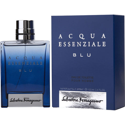 Acqua Essenziale Blu By Salvatore Ferragamo Man Eau de Toilette Natural Spray 3.4 OZ
