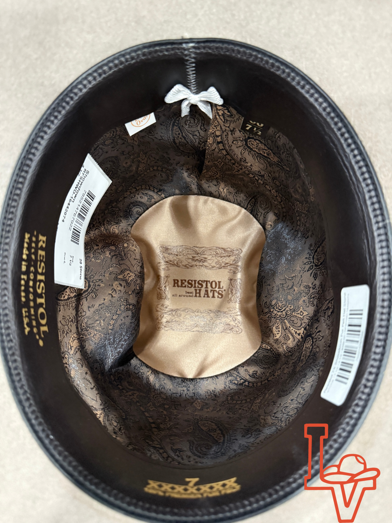 Chapeau de cowboy vintage Resistol diamant fer à cheval 20X Chapeau de cowboy vintage Resistol diamant fer à cheval 20X
