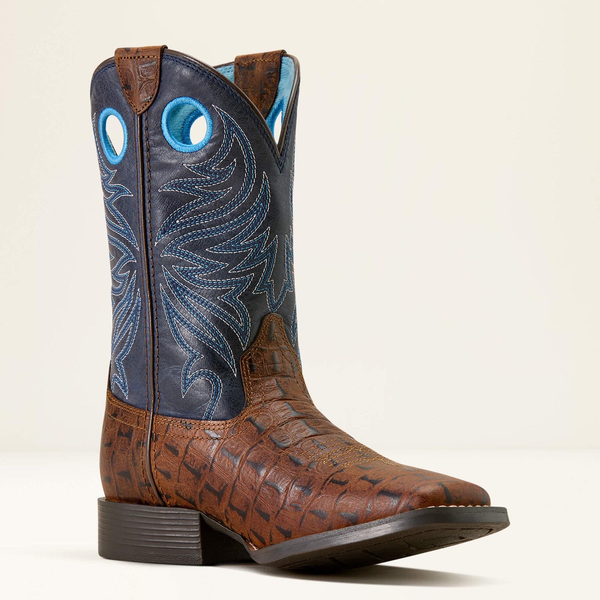 BROWN CROCODILE PRINT|NAVY
