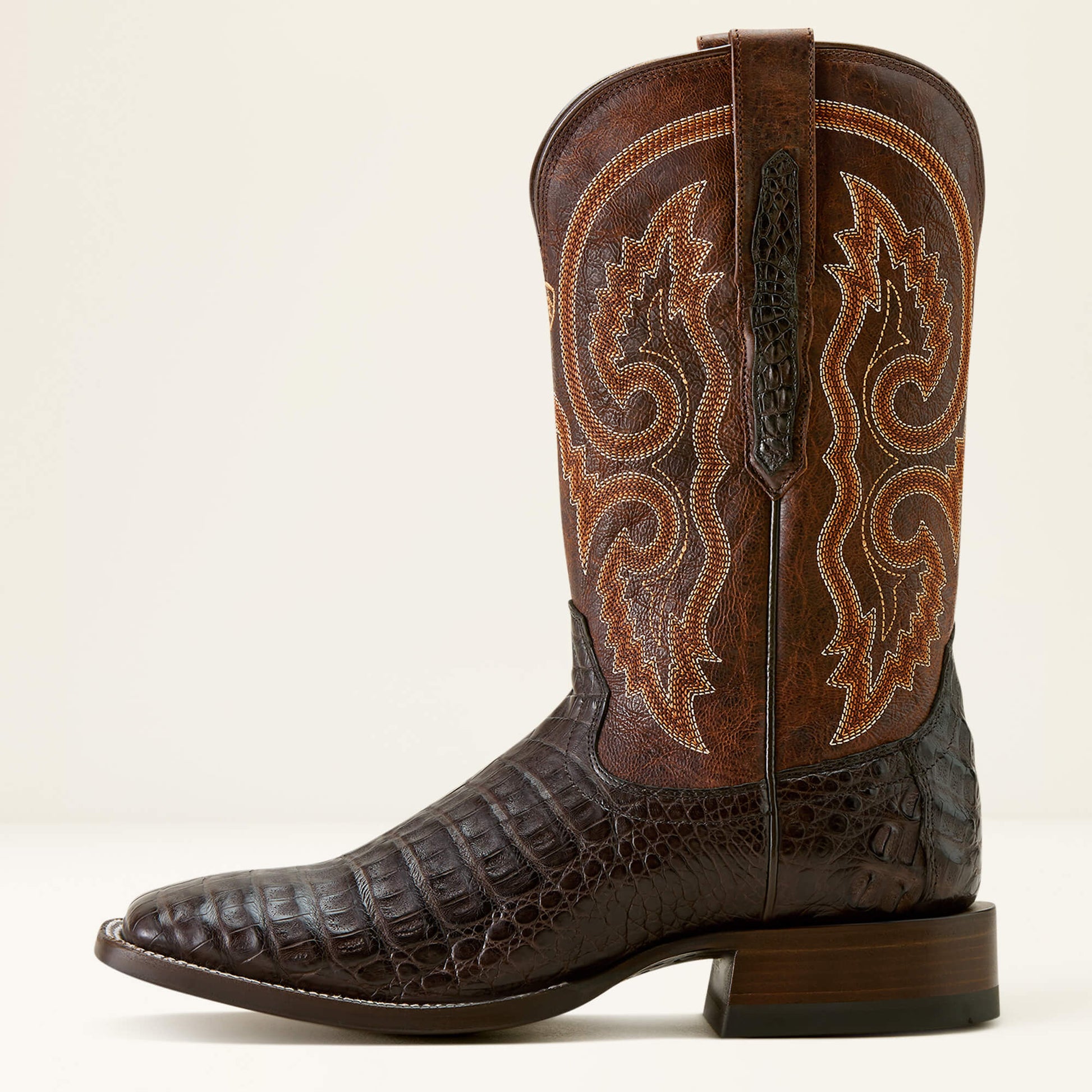 CHOCOLATE CAIMAN BELLY|CHESTNUT BROWN