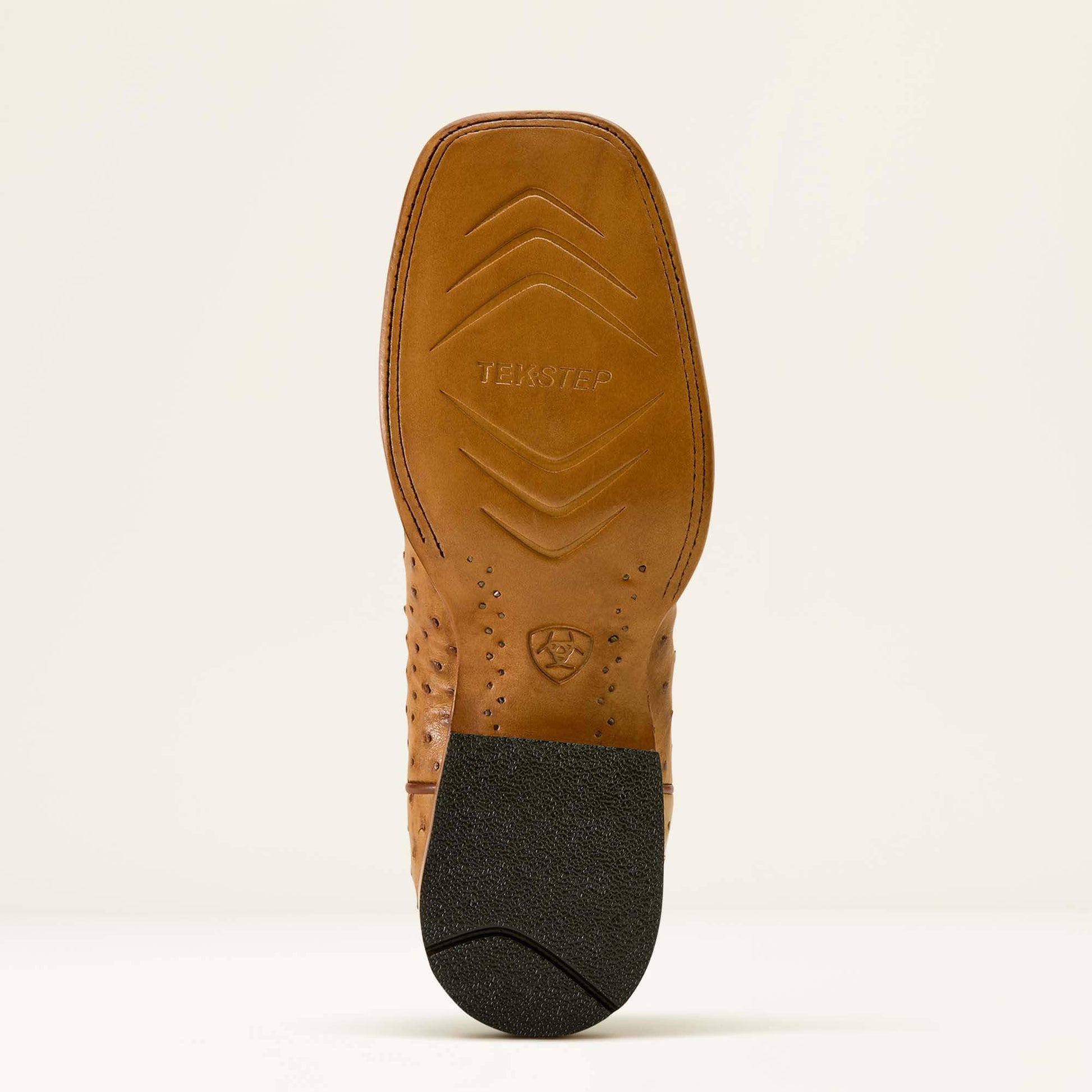 TAN FULL QUILL OSTRICH|HICKORY SMOKE