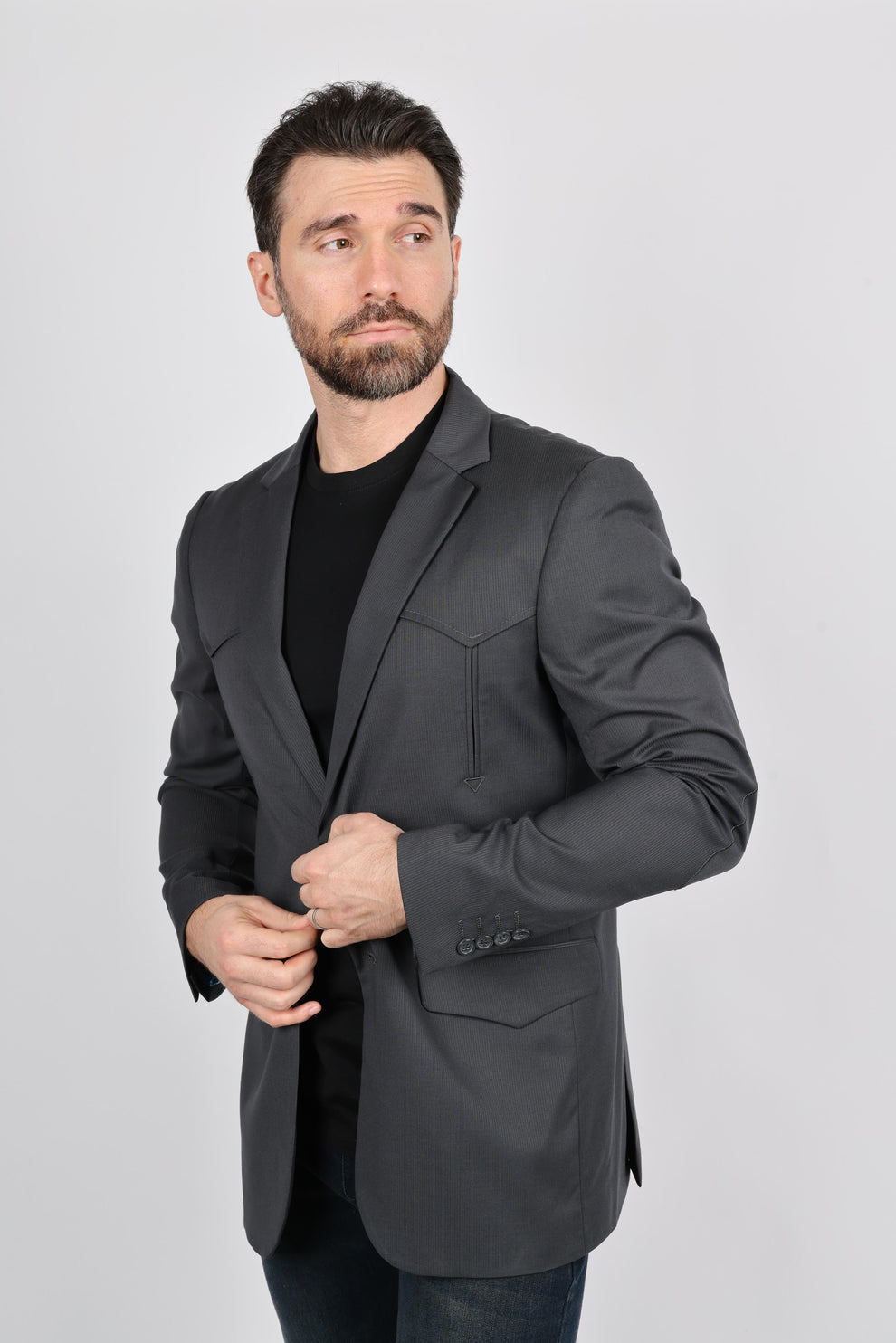 Dark Brown Western Sport Coat for Men by Platini – Smart Casual Blazer main image 1