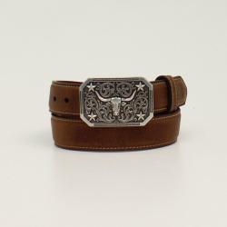 3D Boys Longhorn Belt Brown