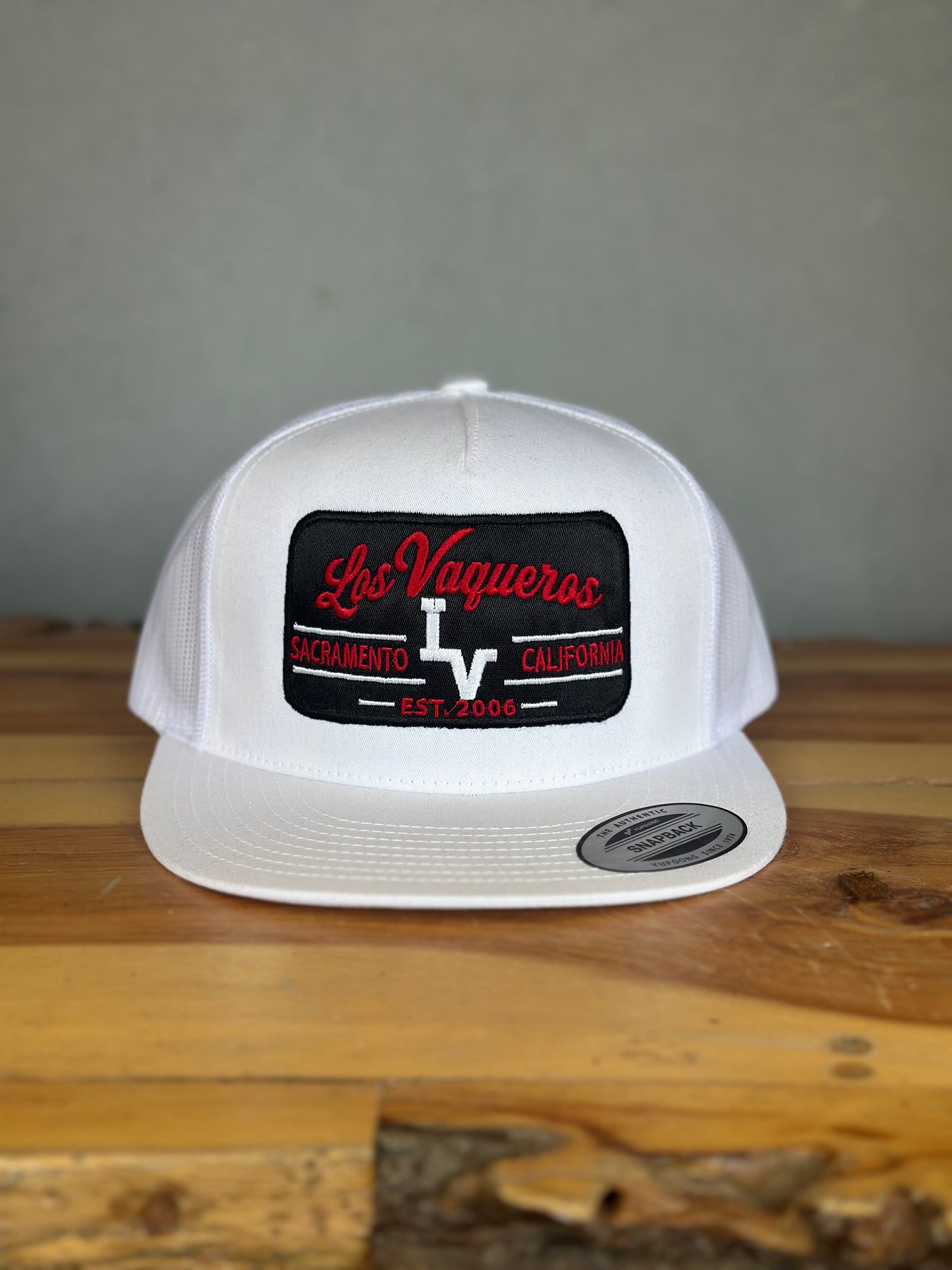 Los Vaqueros LV Classic Plate Patch Snapback White