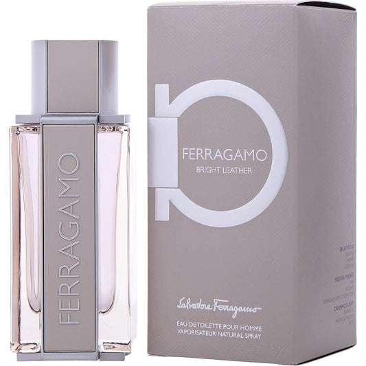 Ferragamo Bright Leather By Salvatore Ferragamo Man Eau de Toilette Natural Spray 3.4 OZ