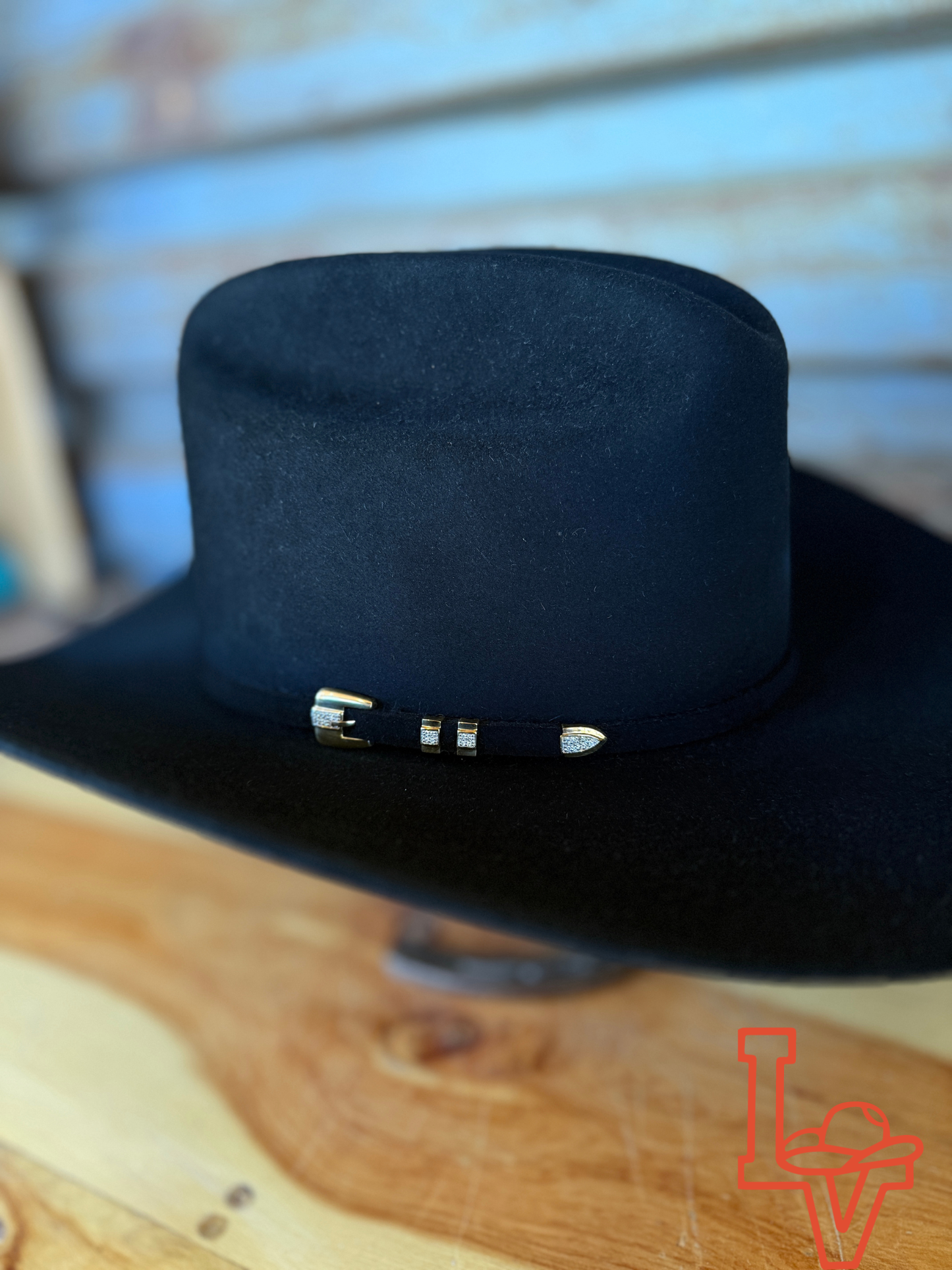 Stetson Diamante 1000x Premier Cowboy Fur Felt Hat Western Copa Regular Crown Black