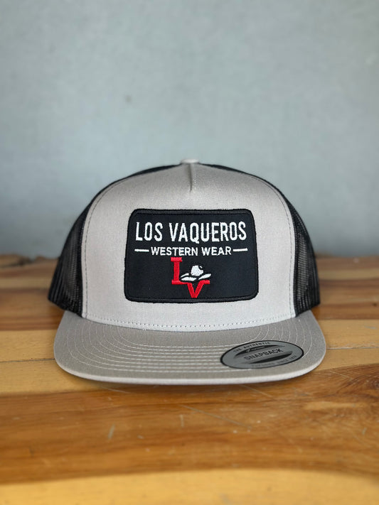 Los Vaqueros LV Plate Patch Snapback Light Grey/Black