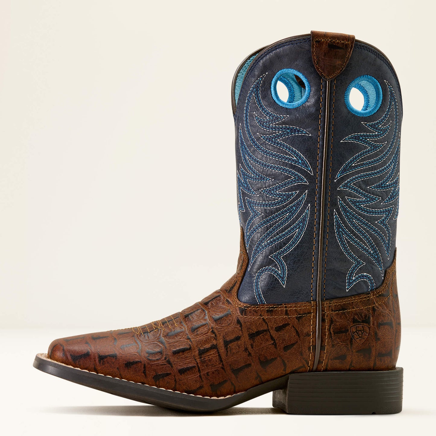 BROWN CROCODILE PRINT|NAVY