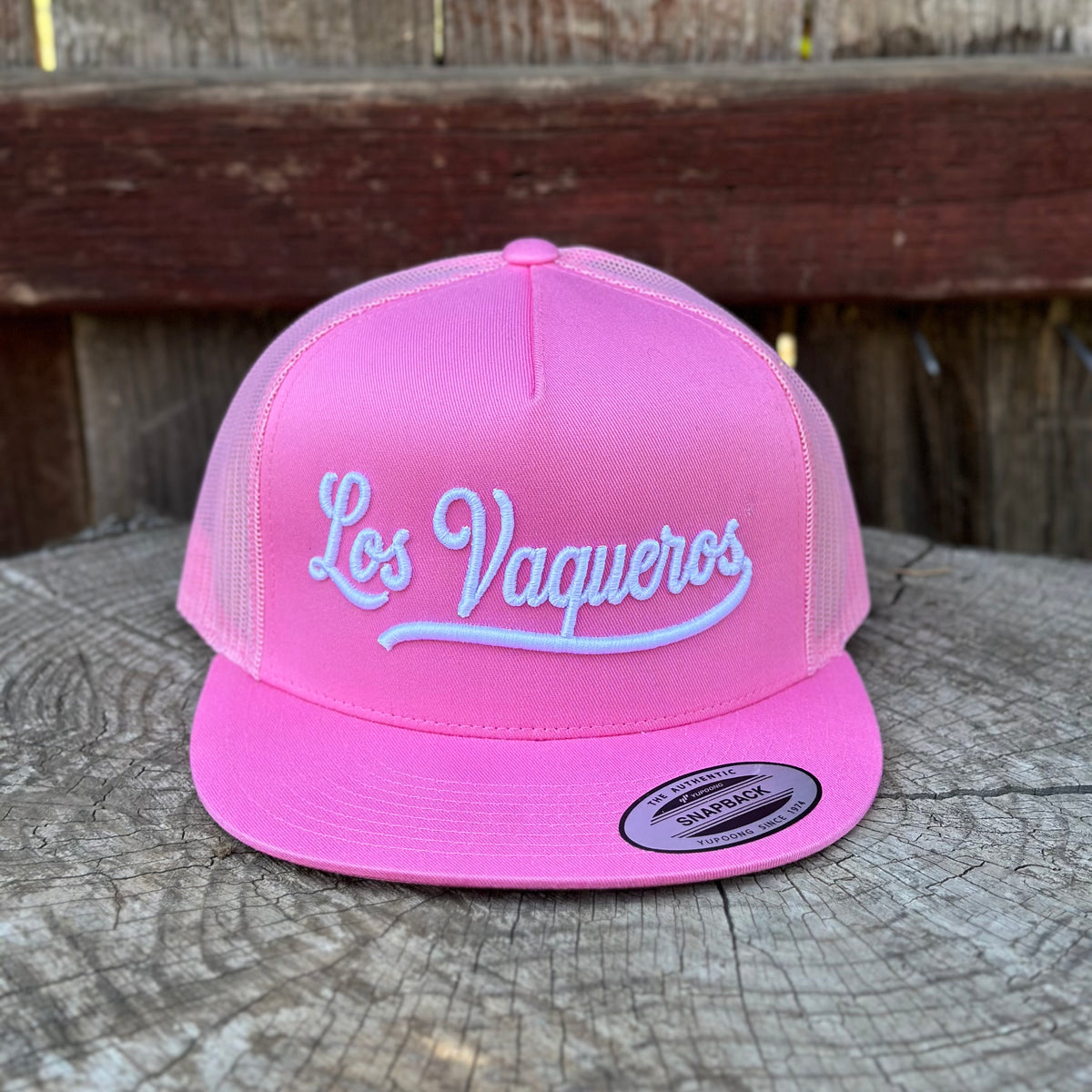Los Vaqueros LV Signature Snapback Flat Brim Pink