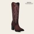 Cuadra Women's Traditional Wine Crystals Boot In Genuine Bovine Leather CC358
