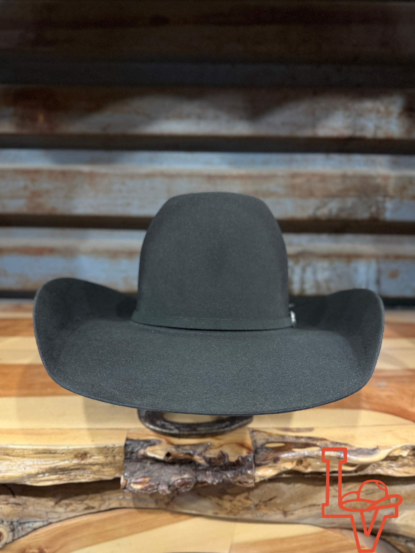 Resistol 30x Black Hills Cowboy Hat Fur Felt Hat Regular Crown Gunmetal