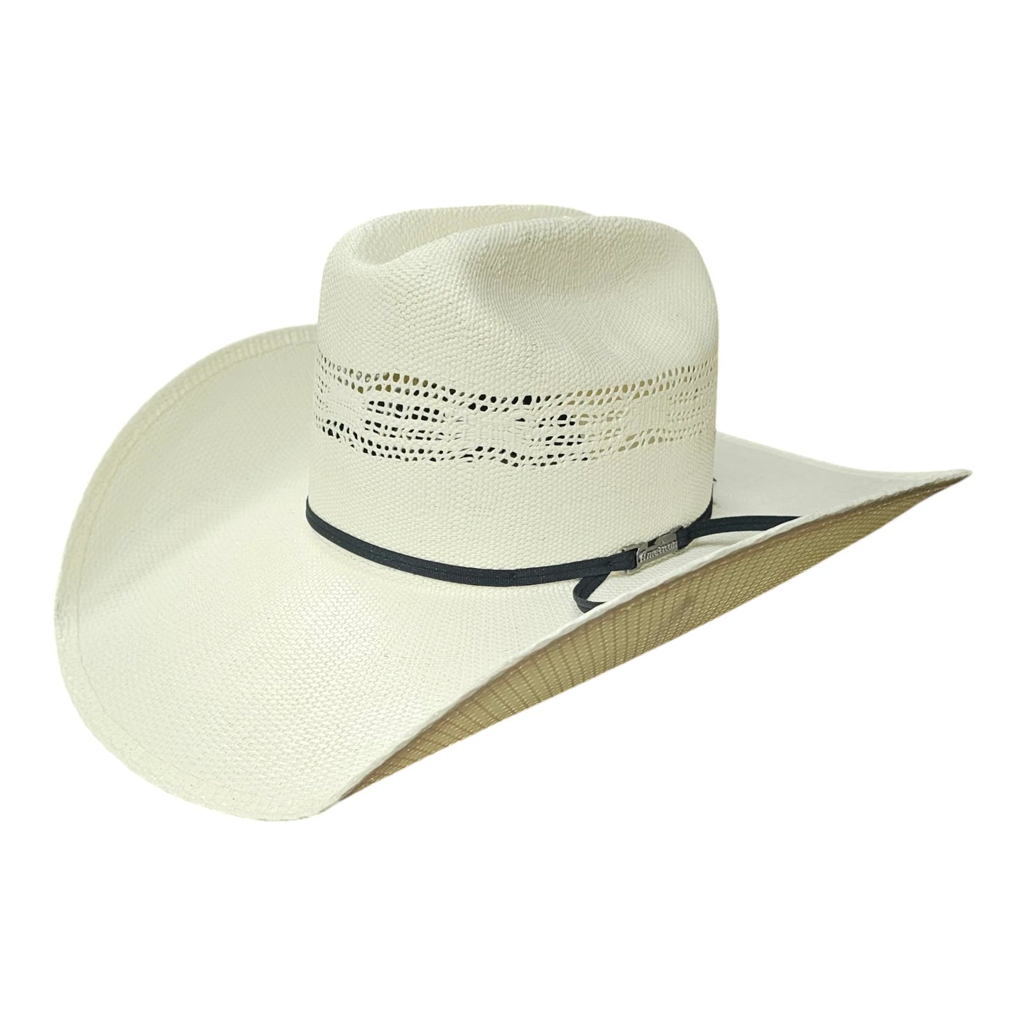 American Hat Company Straw Hat Regular Crown Bangora Natural