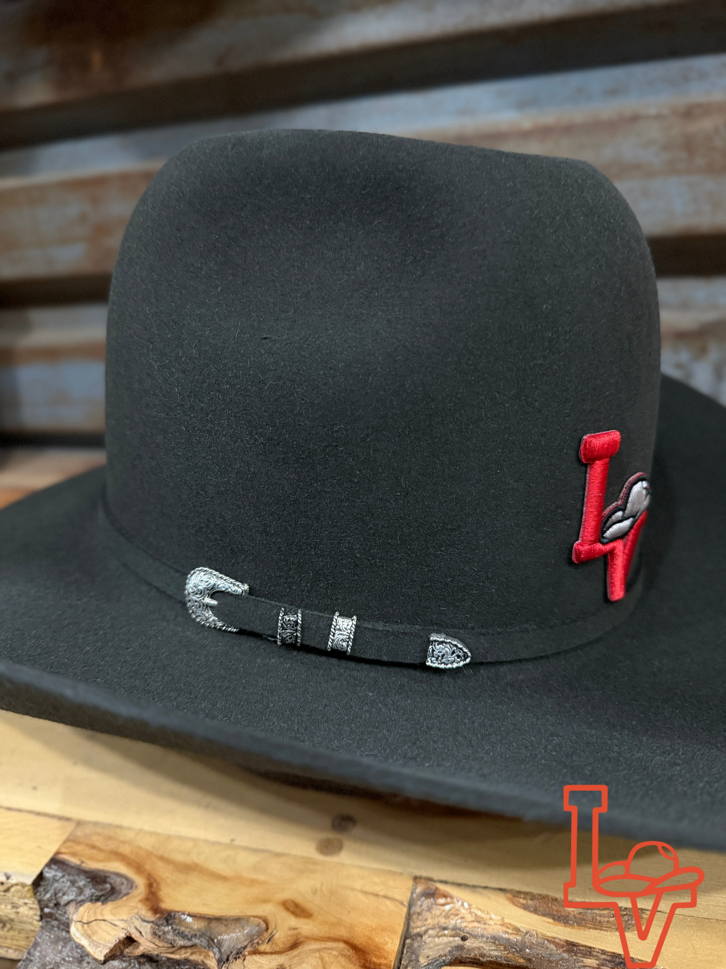 Resistol 30x Black Hills Cowboy Hat Fur Felt Hat Regular Crown Gunmetal