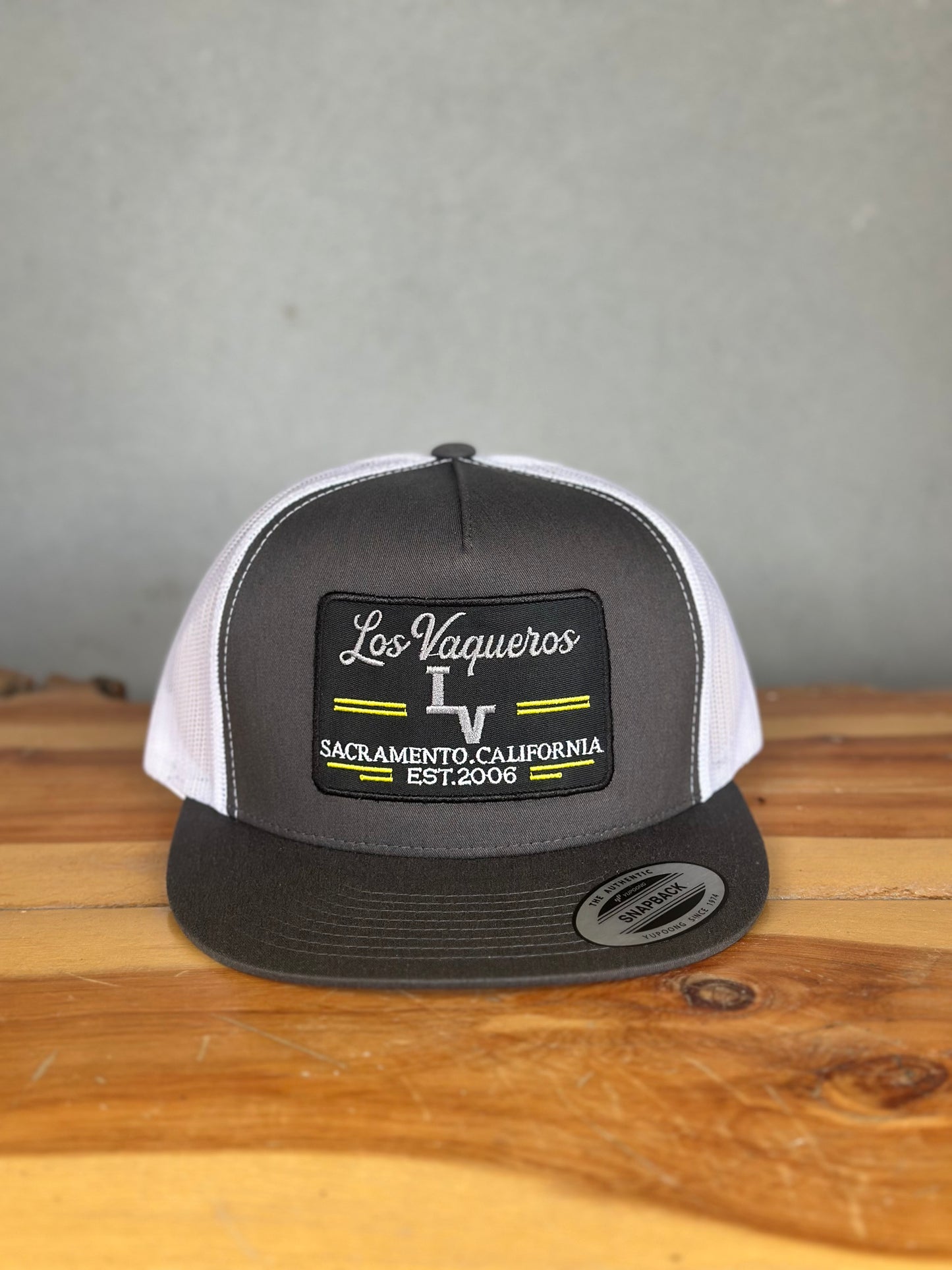 Los Vaqueros LV 06 Plate Patch Snapback Grey/White