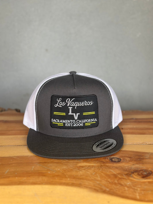 Los Vaqueros LV 06 Plate Patch Snapback Grey/White
