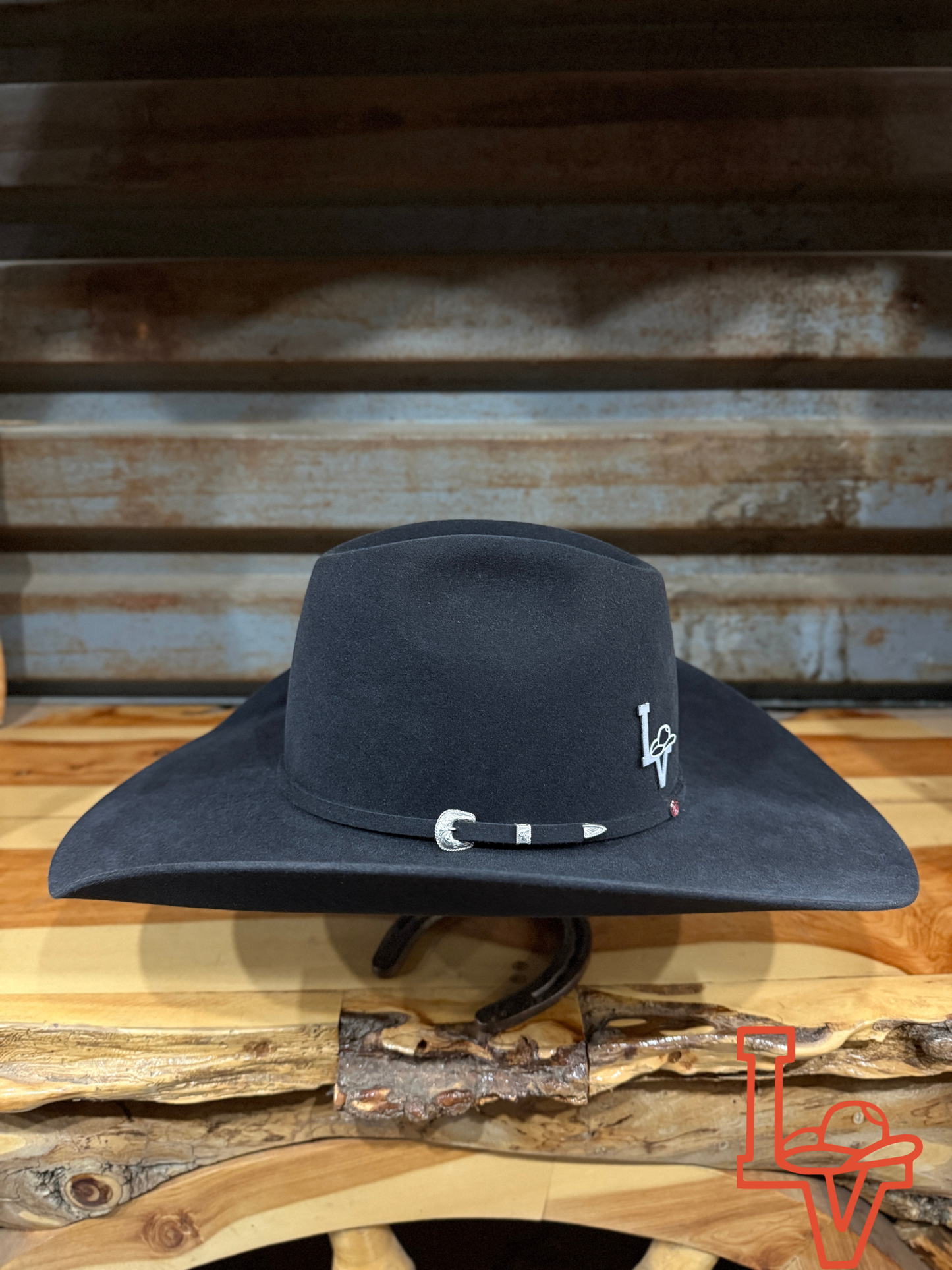 Tacchino 10X Beaver Fur Felt Hat 6" Regular Crown 4.25" Brim Gunmetal