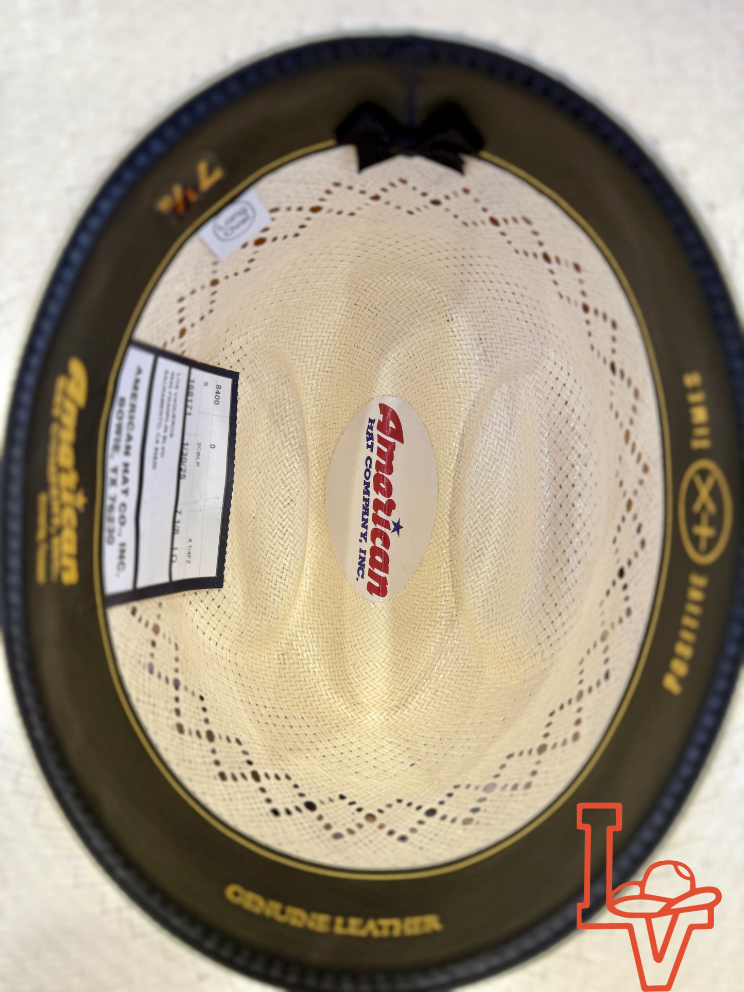 American Hat Company Straw Hat Regular Crown Diamond White