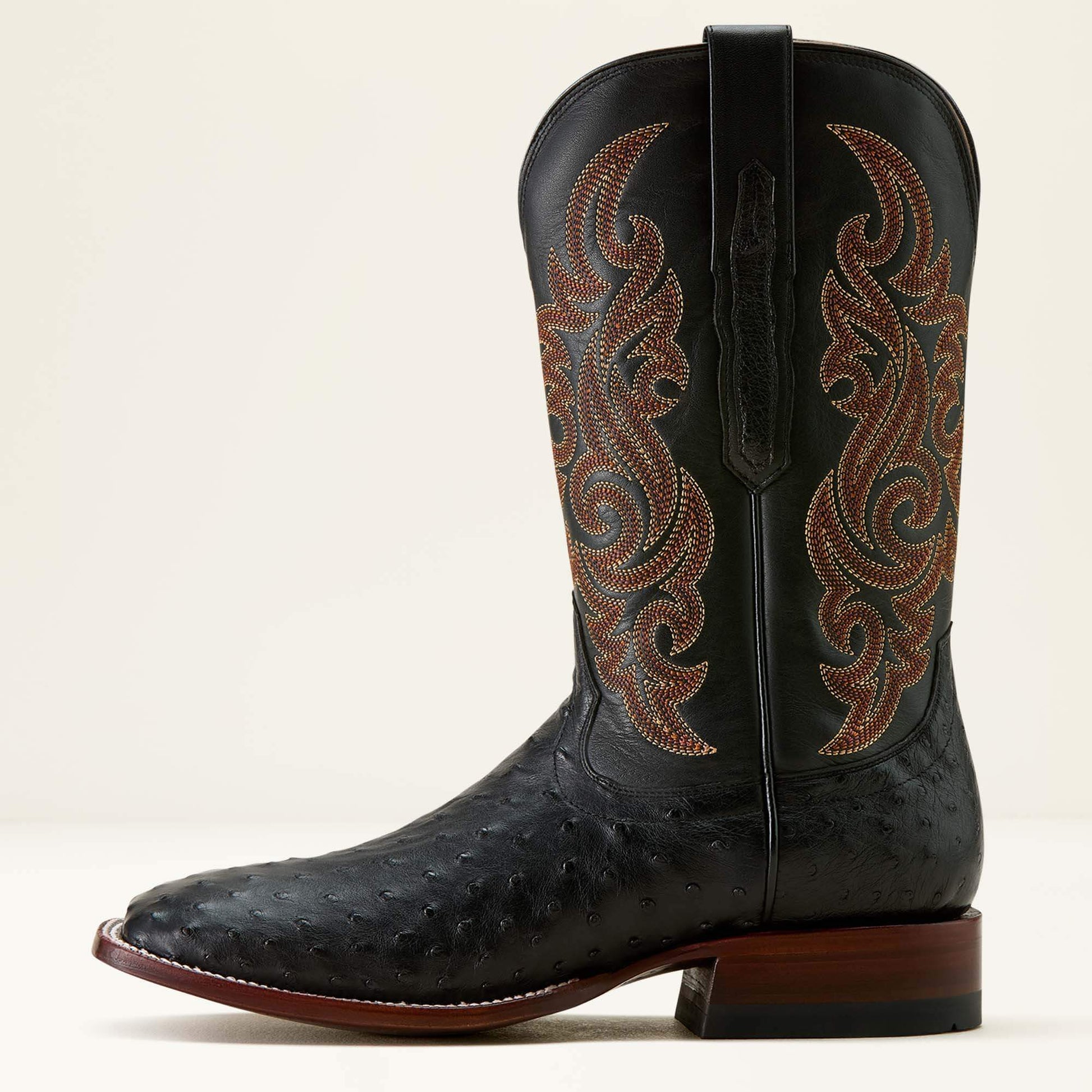 BLACK FULL QUILL OSTRICH|MIDNIGHT BLACK