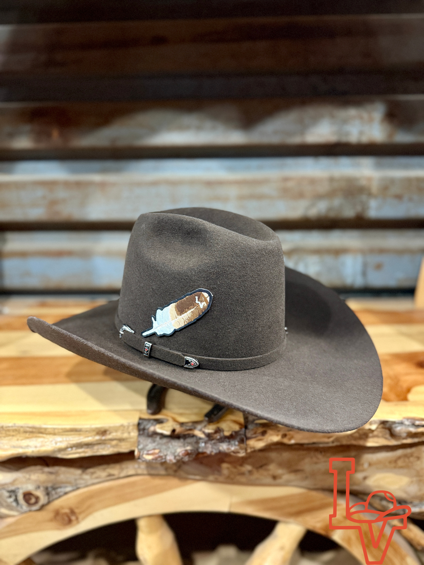 Los Vaqueros Wool Felt Hat Open Regular Crown Chocolate