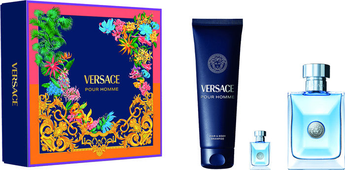 Versace Pour Homme Travel Set Man Eau de Toilette Natural Spray 3.4 OZ