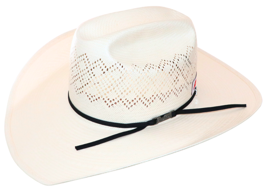 American Hat Company Straw Hat Regular Crown Spider White