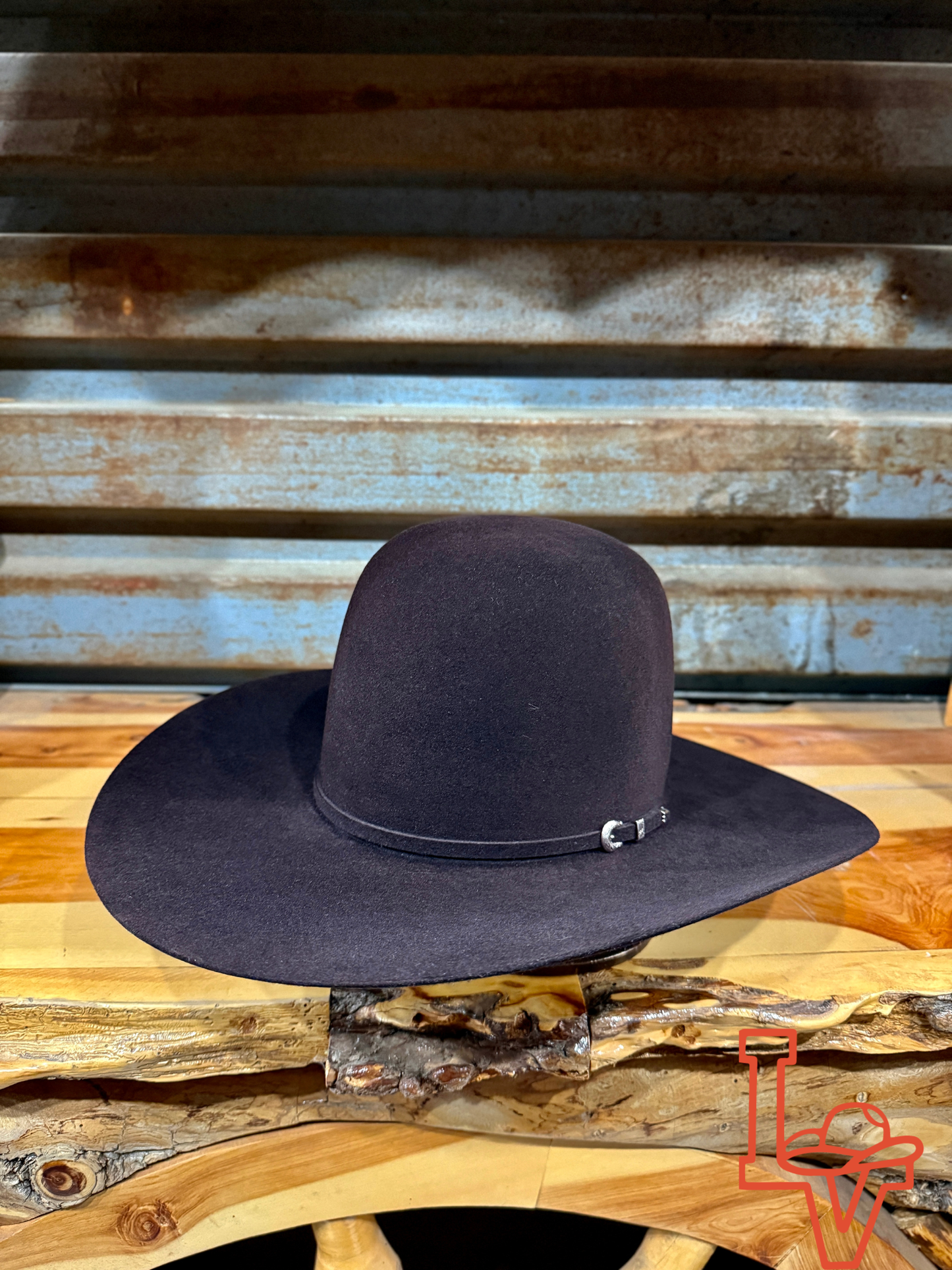 Rodeo King 10X Beaver Felt Hat Regular Crown Black Cherry