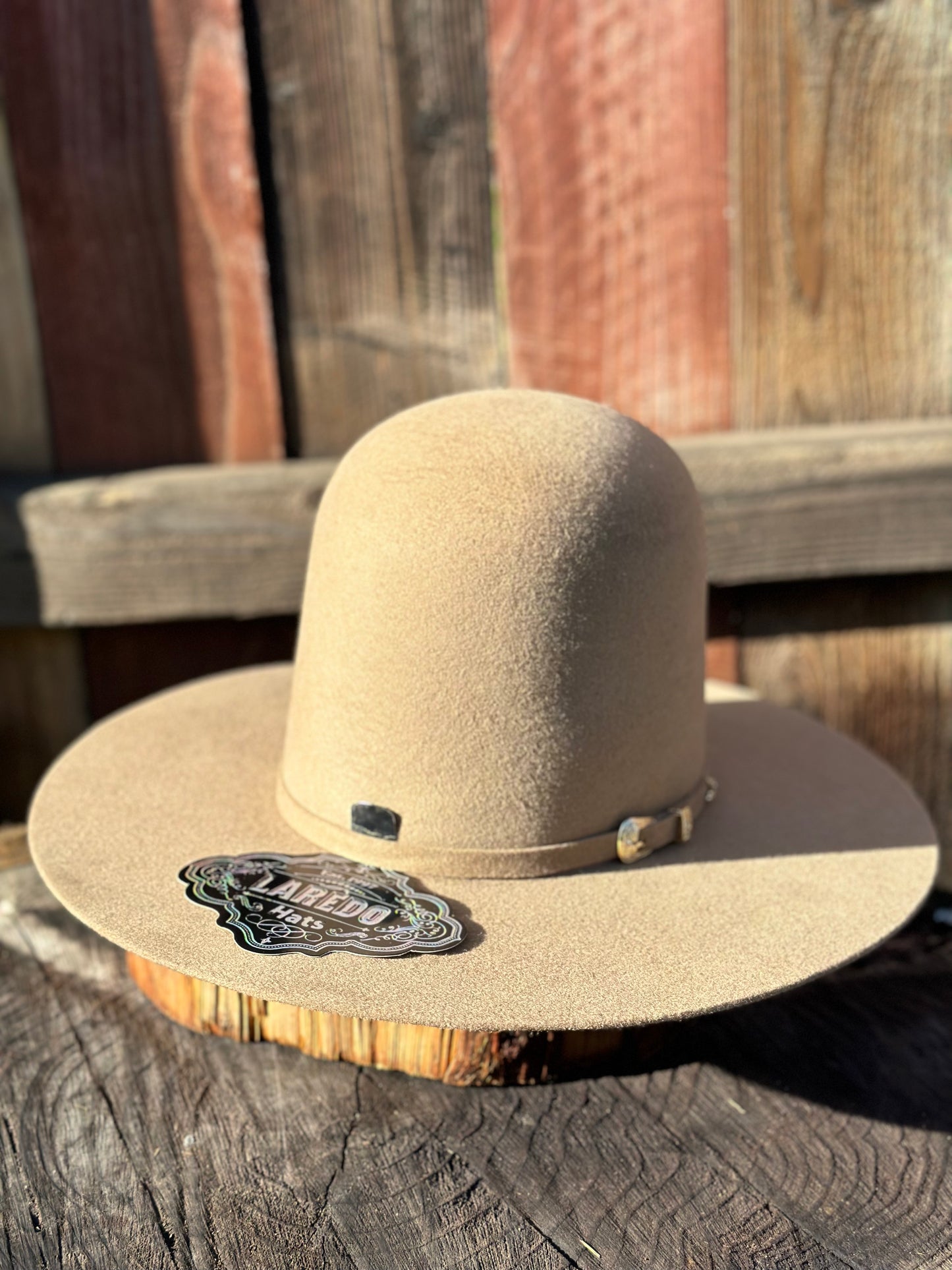 Laredo Wool Felt Hat Open Tall Crown Walnut